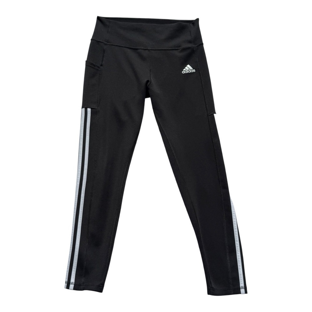 Adidas Aeroready Black 3-Stripes High-Rise Pocket Leggings Size Medium
